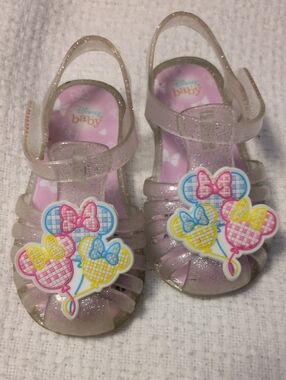 Disney Pink Glitter Jelly Sandals for Kids